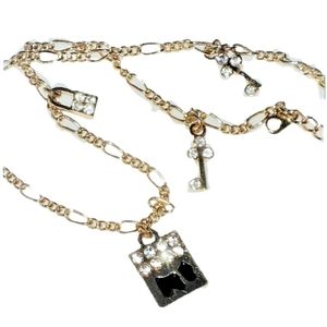 Anklet Scottish Terrier Dog theme Lock & Key Ankle Bracelet